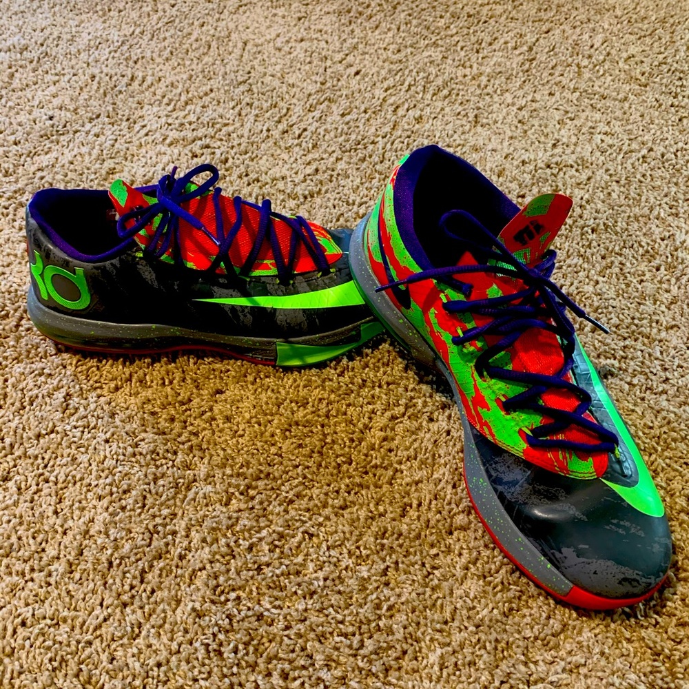 KD 6 Cool Grey/Electric Green-Bright Crimson